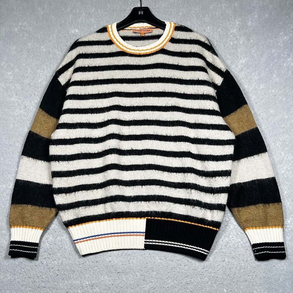 Stine Goya Shea Stripe Sweater Knit Small Multicolor Striped Alpaca Blend $375
